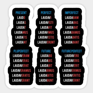 Latin Verbs Conjugation - Latin Language Sticker